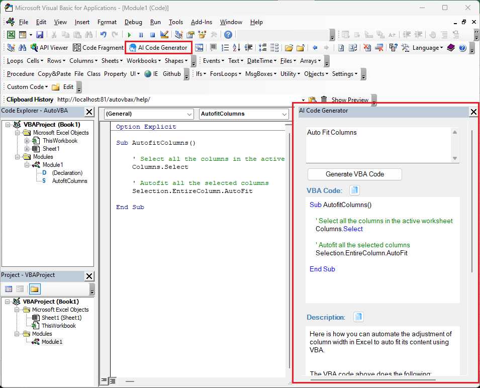 AI VBA Code Generator