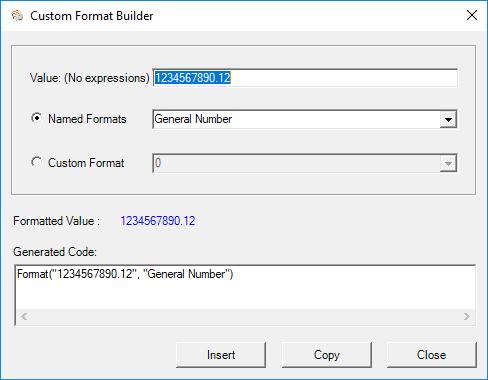 vba format builder