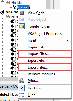 mass import export modules