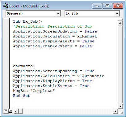 procedure builder output