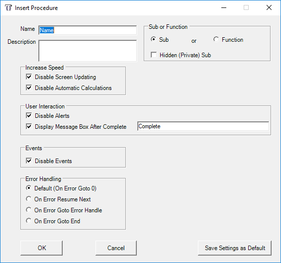 procedure builder